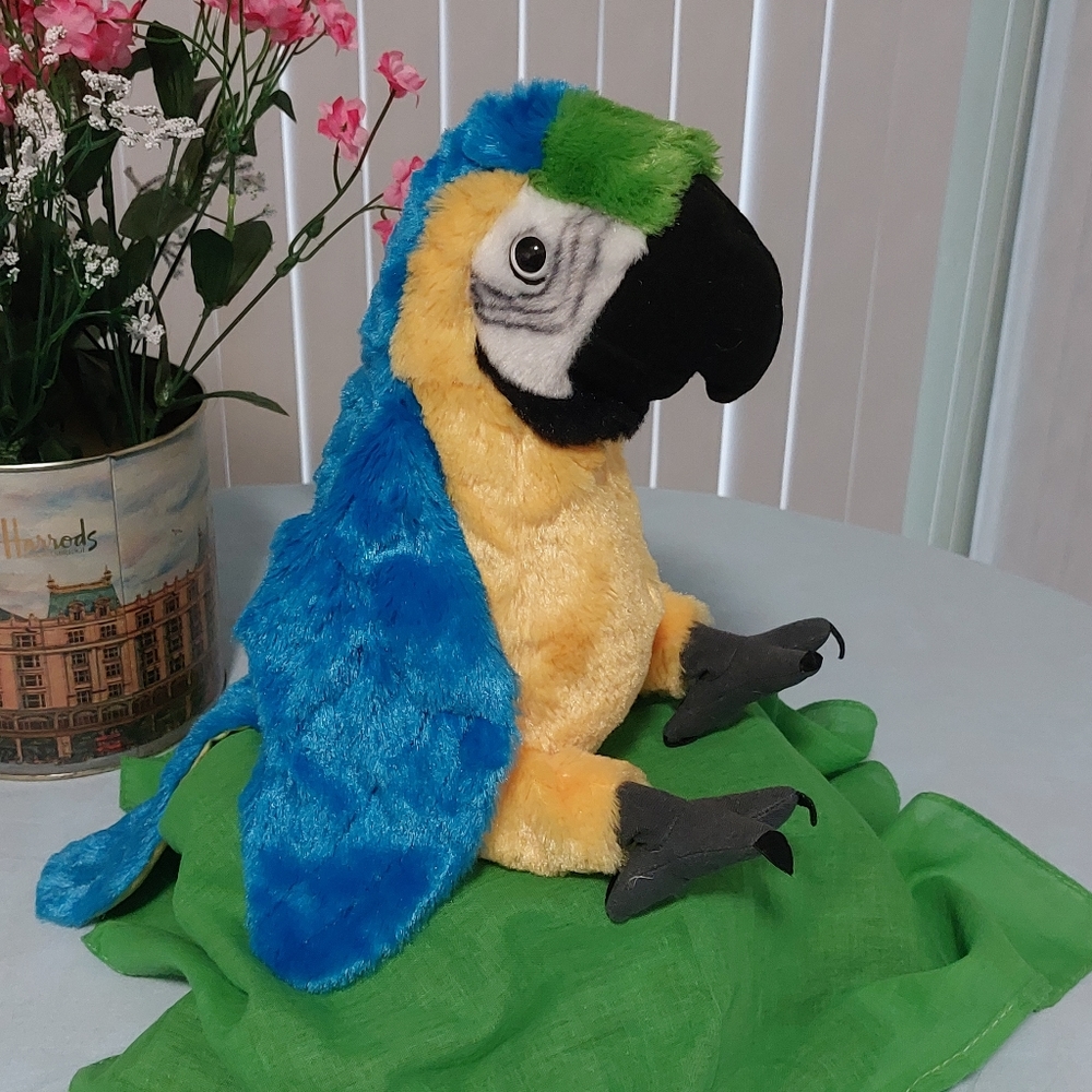 Wild Republic Macaw Parrot 11” Plush NWOT